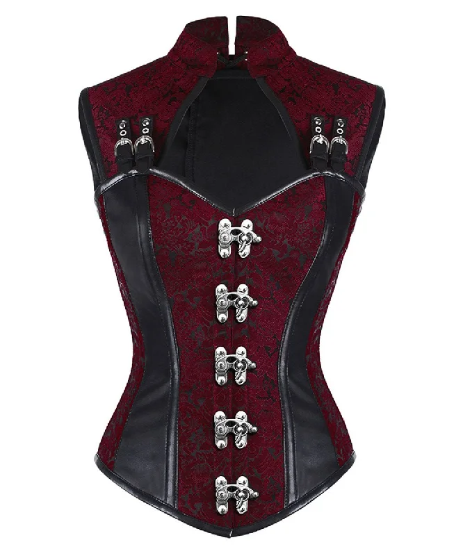 Alis Gothic Corset with Shoulder Straps Alternate Sheep Napa Leather