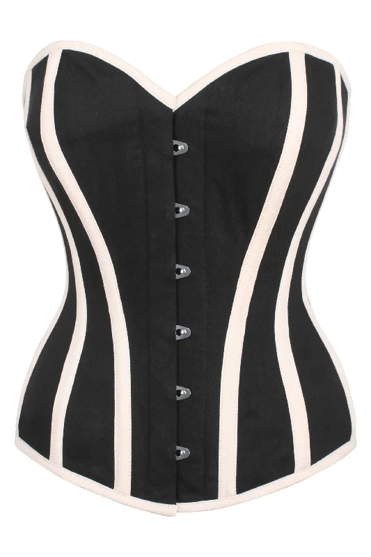 Cortnee Black & White Overbust Corset