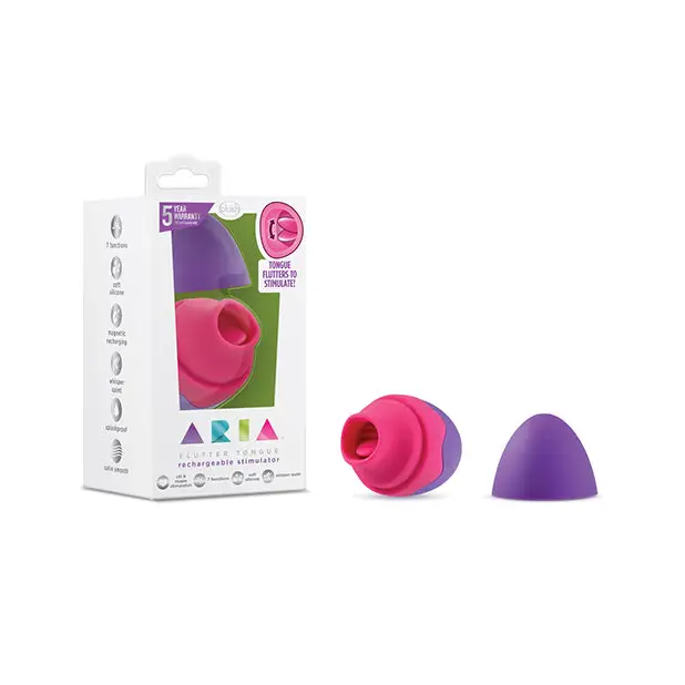 Blush Aria Flutter Tongue Rechargeable Silicone Flicking Vibrator