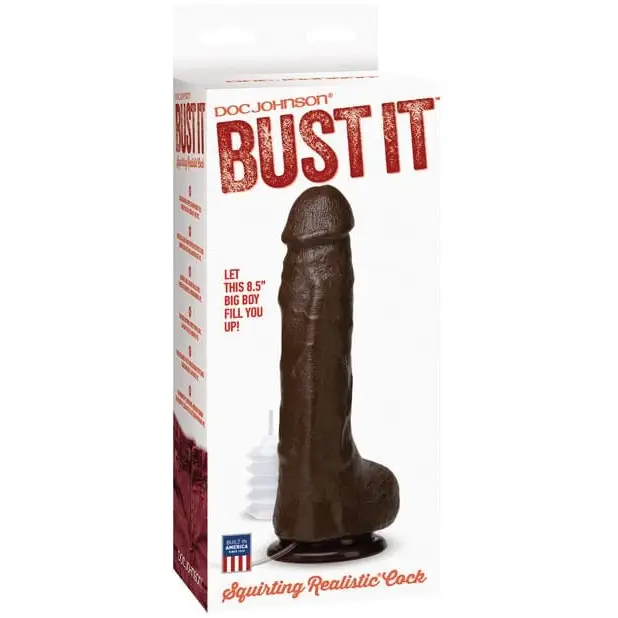 Bust-It Squirting Realistic Dildo with Nut Butter