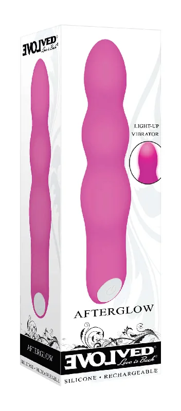 Evolved Afterglow Pink Light-Up Vibrator for Sensational Pleasure