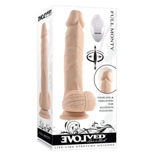 Evolved 'Full Monty' Rechargeable Remote-Controlled Thrusting Twirling Vibrator