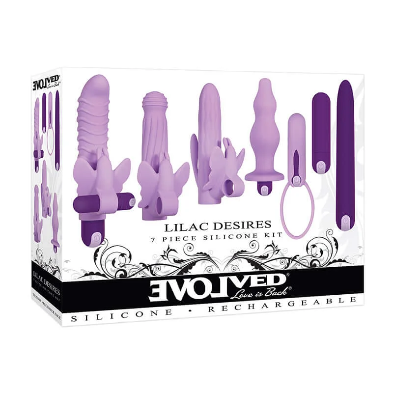 Evolved Lilac Desires 7 Piece Silicone Kit