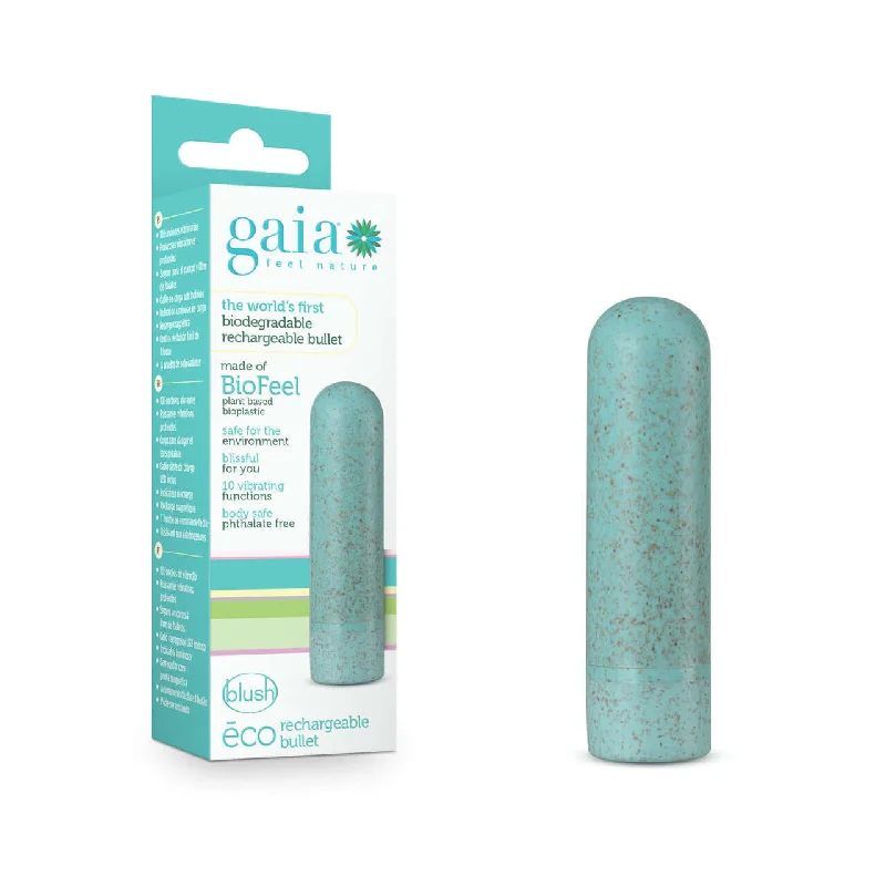 Gaia Eco Rechargeable Bullet Vibrator Aqua