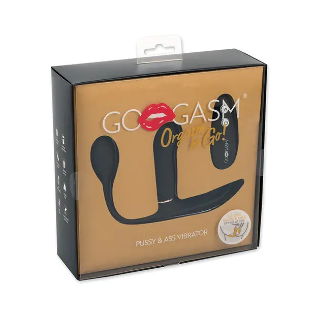 Gogasm Pussy & Ass Vibrator - Black