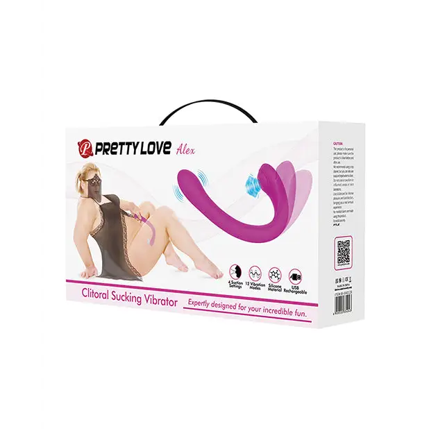 Pretty Love Alex Long-handled Sucking Vibrator - Fuchsia