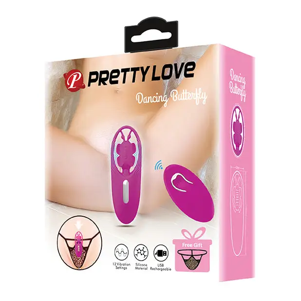 Pretty Love Dancing Butterfly Panty Vibe W/free Panty - Fuchsia