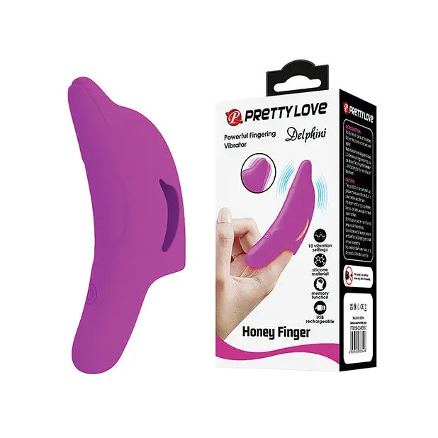 Pretty Love Delphini Dolphin Honey Finger Vibe - Fuchsia