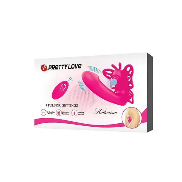 Pretty Love Katherine Wearable Butterfly Vibrator - Fuchsia