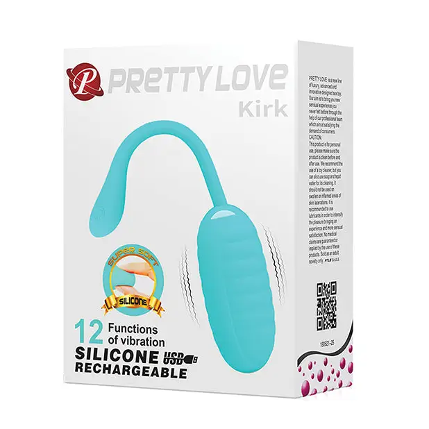 Pretty Love Kirk Liquid Silicone Remote Egg - Turquoise