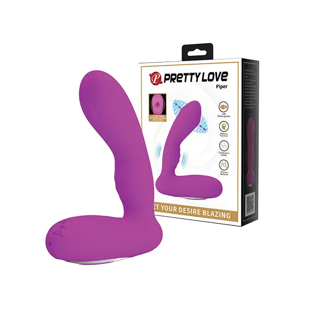 Pretty Love Piper Double Pulsation Vibe - Fuchsia