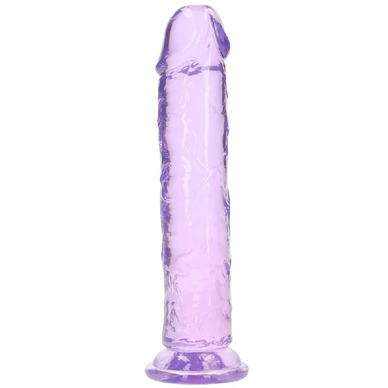 RealRock Crystal Clear Jelly 10 Inch Dildo in Purple