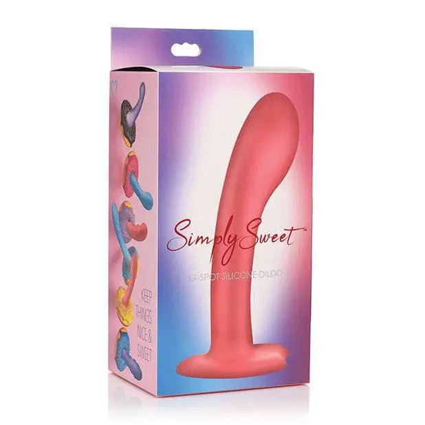 Simply Sweet G-Spot Silicone Dildo 7in Pink