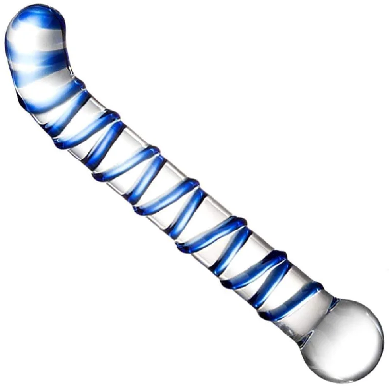 Swirly G-Spot Glass Dildo