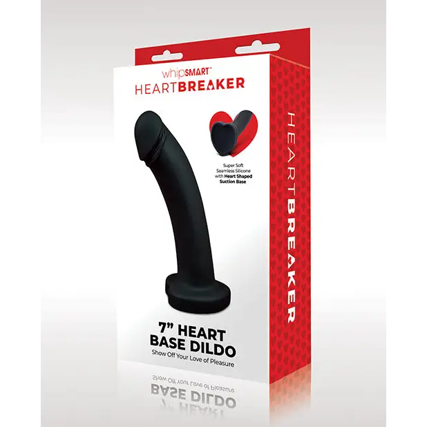 Whipsmart Heartbreaker 7" Heart Based Dildo - Black/red