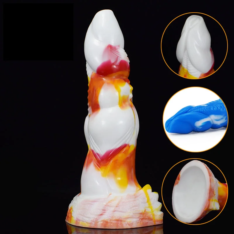 Erotic Design Colorful Silicone Dildo