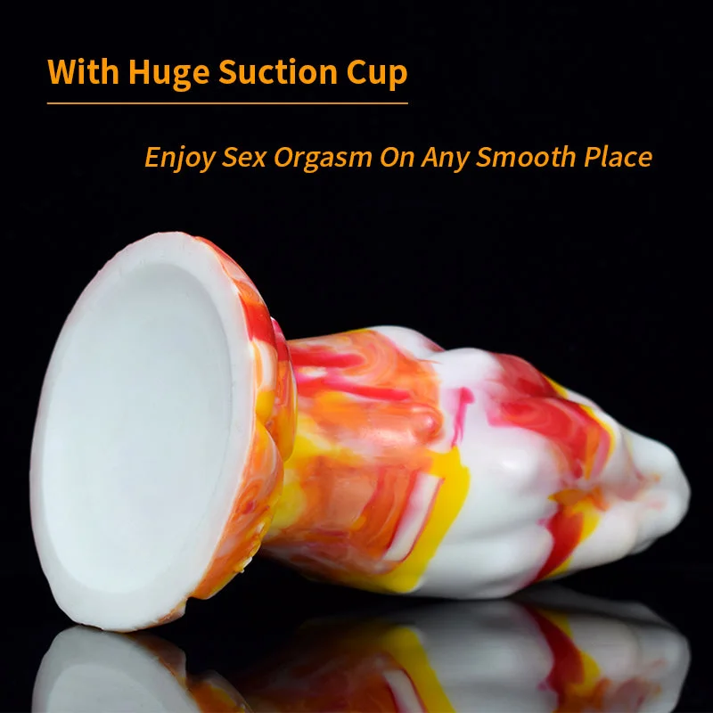 Suction Cup Fantasy Dildo Female Rippled