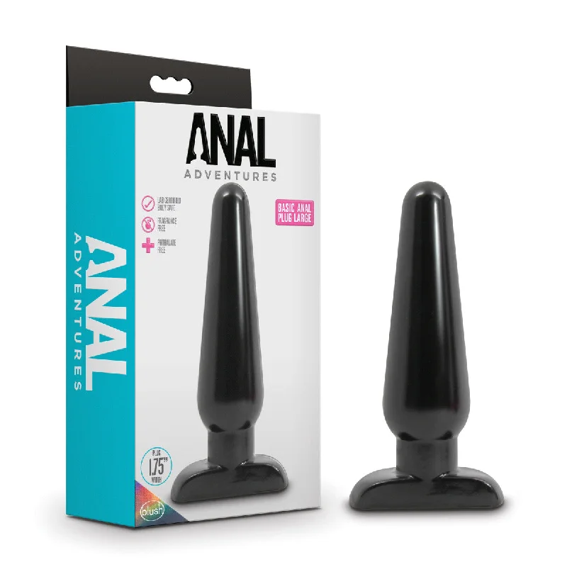 Anal Adventures By Blush® | Basic Black 6.5-Inch Anal Plug