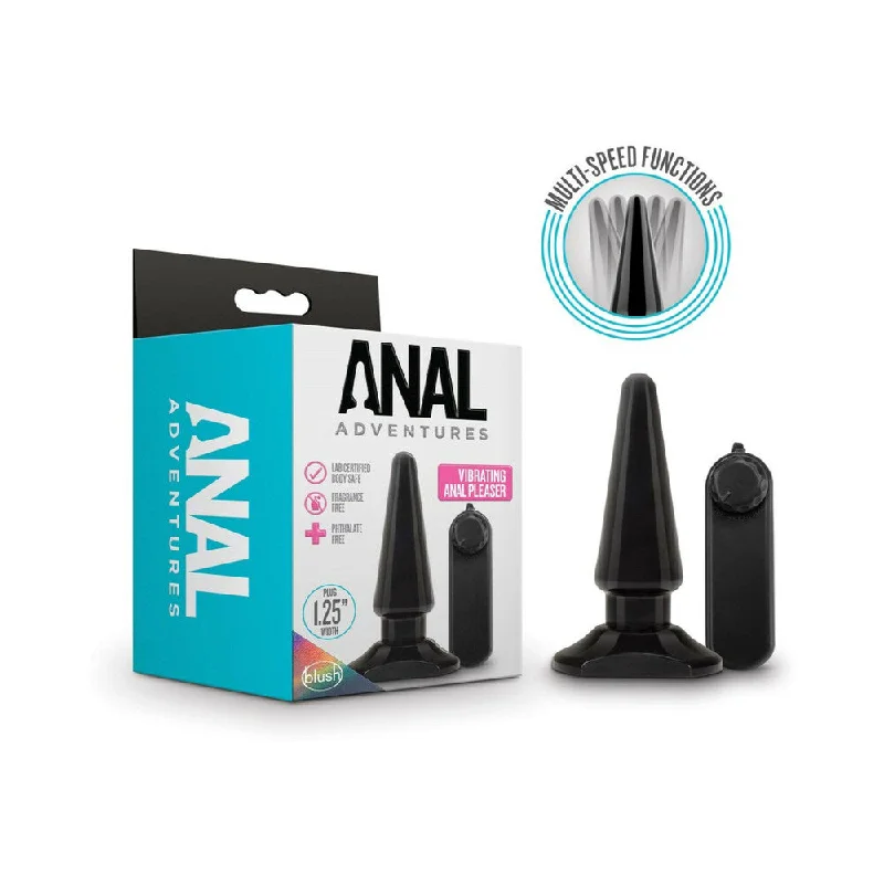 Blush Anal Adventures Basic Vibrating Anal Pleaser - Black