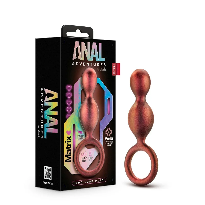 Anal Adventures Matrix By Blush® | Duo Loop Copper 5.25-Inch Anal Plug