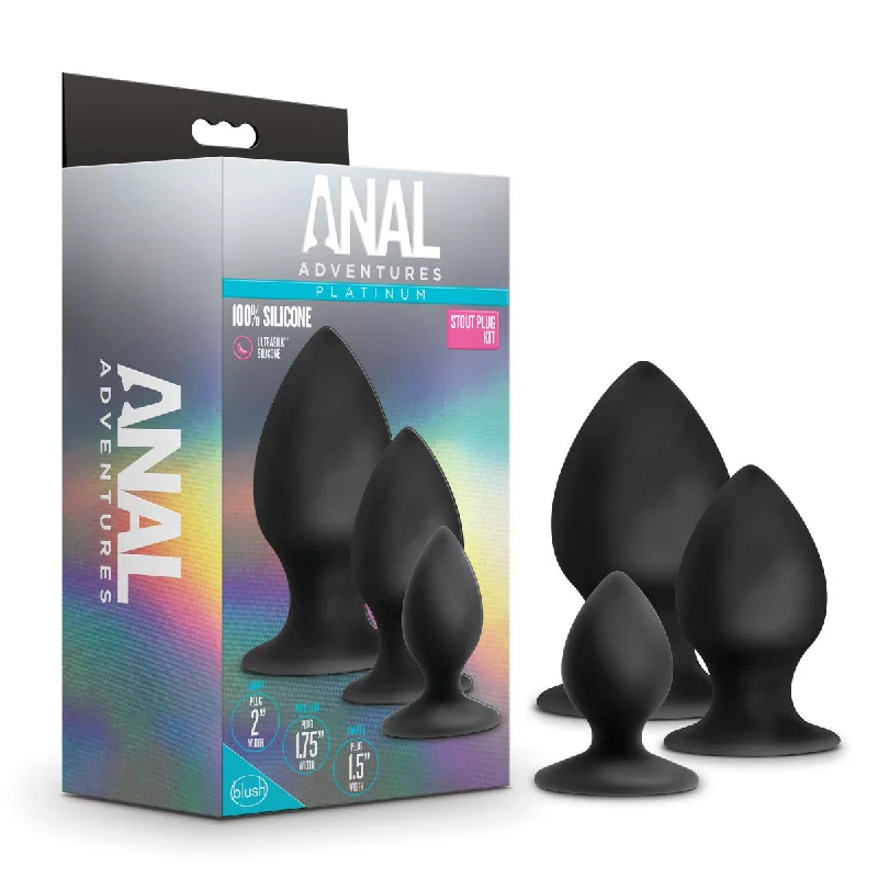 Anal Adventures Platinum By Blush® | Stout Kit Black Anal Plug