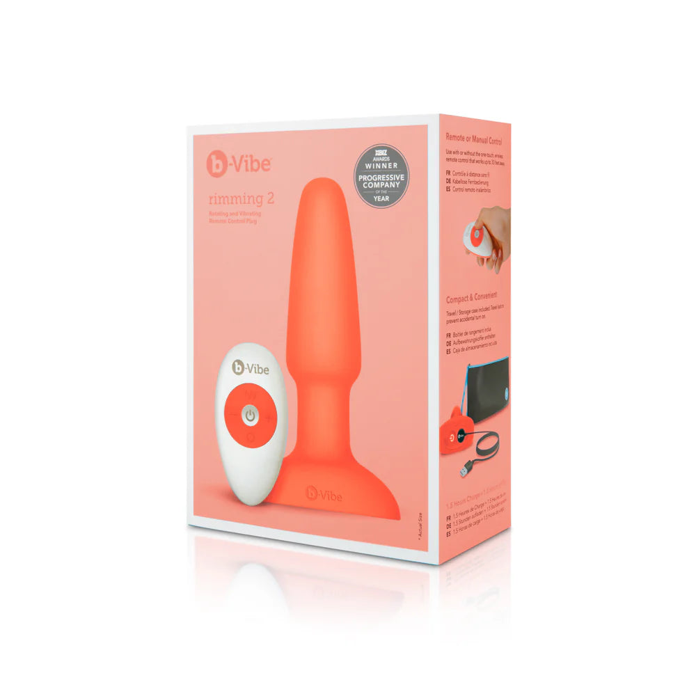 b-Vibe Rimming 2 Rotating and Vibrating Remote Control Plug