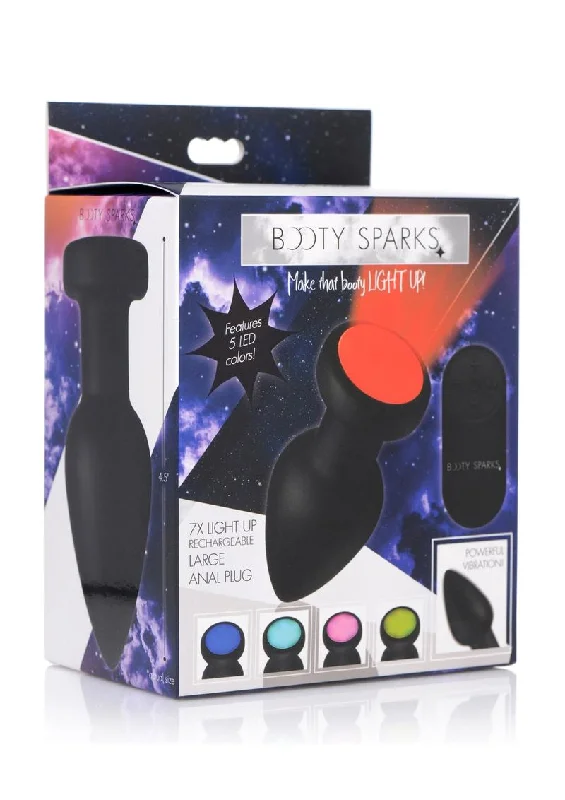 Booty Sparks Rechargeable Light Up Vibrating Anal Plug with Remote Control