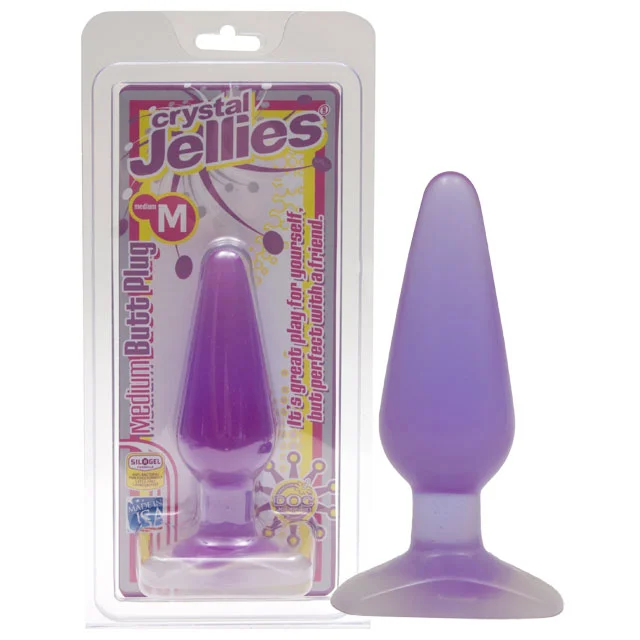 Crystal Jellies Butt Plug Purple Medium