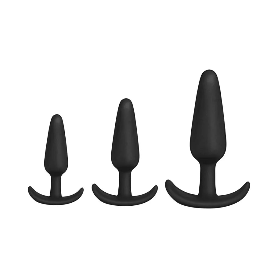 Doc Johnson Mood Naughty 1 Trainer Silicone Anal Plug (3 Piece Set)