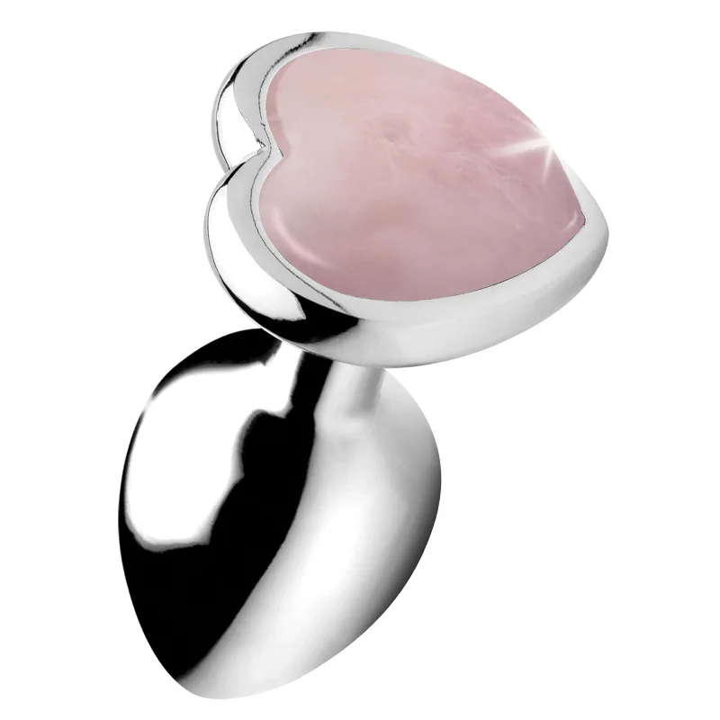 Gemstones Rose Quartz Heart Small Anal Plug