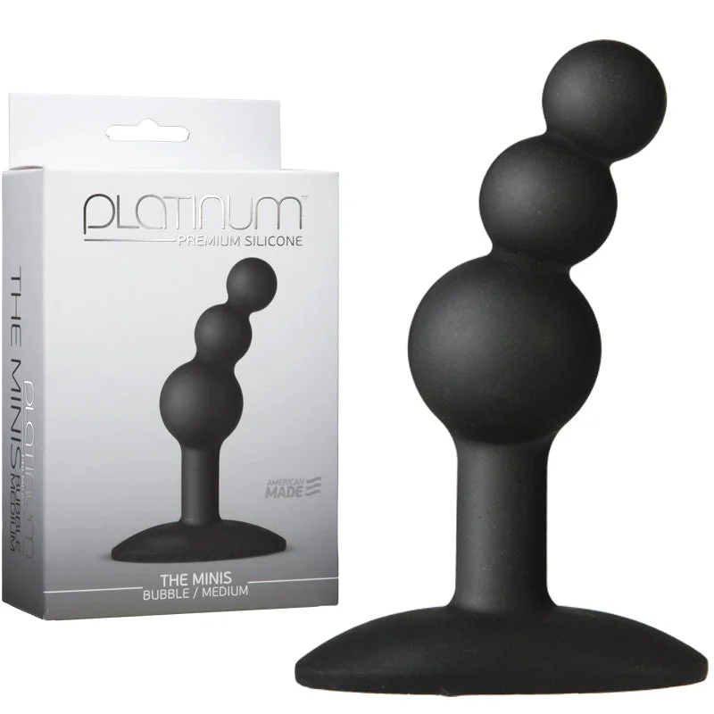 Platinum Silicone The Minis Bubble Medium Black Probe