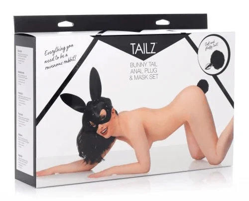 Tailz Bunny Tail Anal Plug and Mask Set