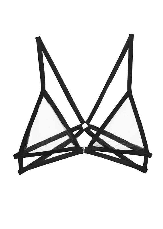 Luxe Strappy Bondage Bra (Black)